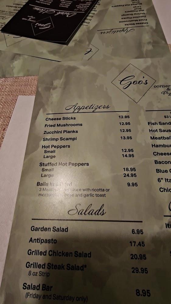 Goo's Corner Cafe Menu image 2