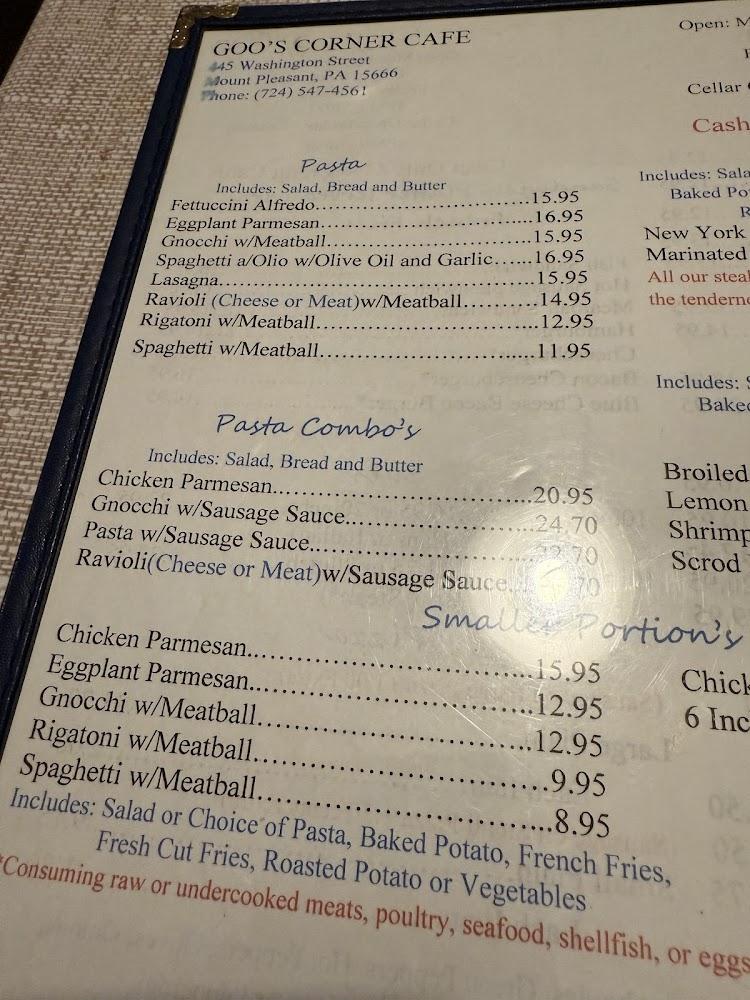 Goo's Corner Cafe Menu image 4